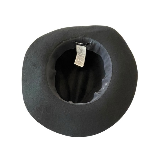 Banana Republic Andrea Felt Hat 100% Wool Black Size S/M Fedora Boho Academia - Picture 5 of 7